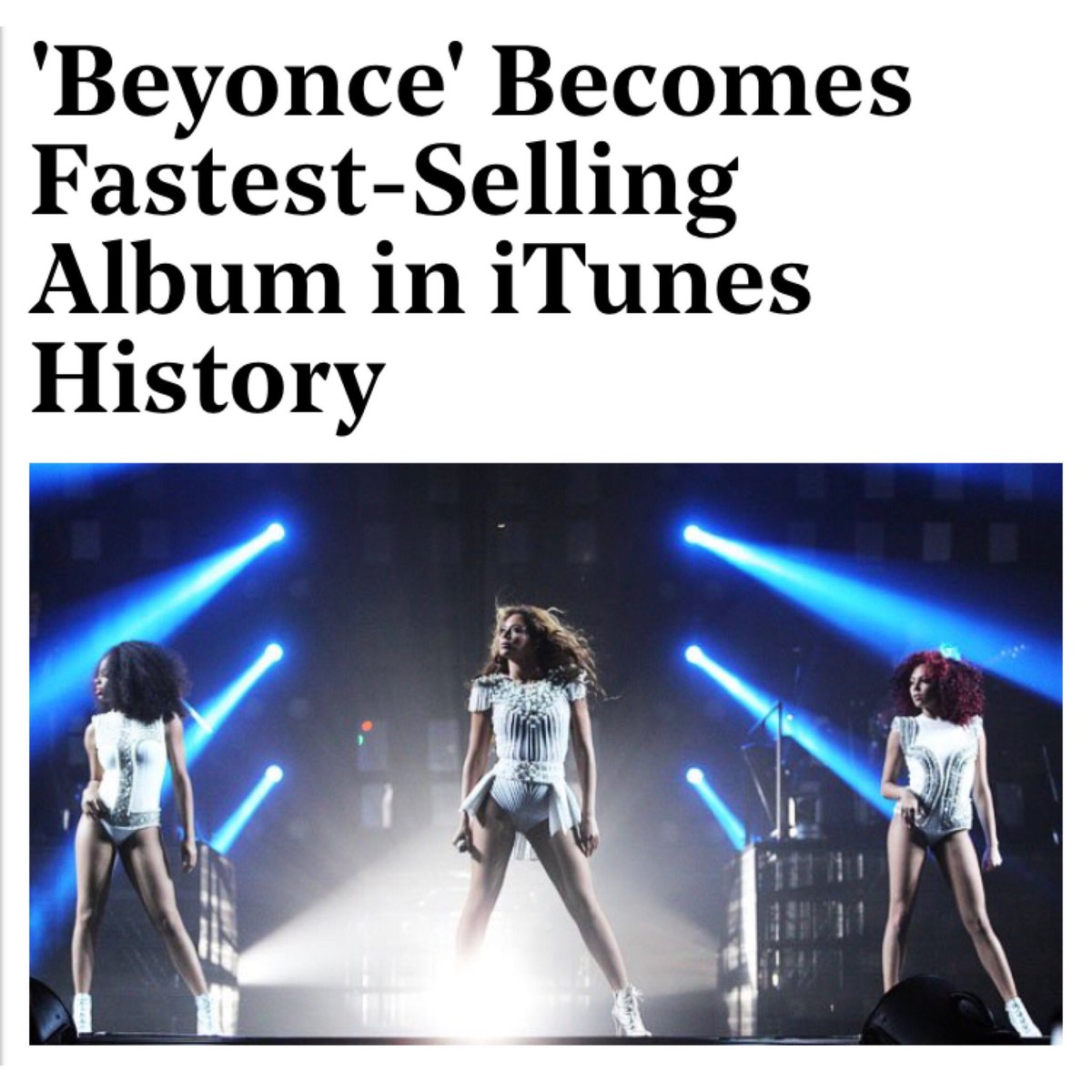 BEYONCÉ ended up selling 828K copies and became the 2nd best selling album by a female artist in 2013 in only 18 days At that time it also became the fastest selling album in iTunes history