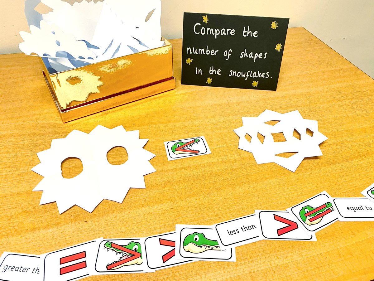 PrimaryStarsEd's tweet photo. Christmas fun! Use our comparison cards to compare the number of shapes cut out in the snowflakes ❄️⁠
⁠
Download here:  https://t.co/DoXYGFRBCa
⁠
#placevalue #christmasmaths #comparenumbers #christmasmath #numberskills #numbersense #yeartwo #teachersfollowteachers #yearone https://t.co/jMNf8HTa3z