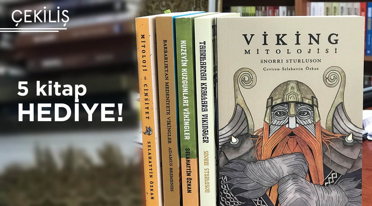 5 kitaptan oluşan "Vikingler" setini #cekilisle hediye ediyoruz. Yapmanız gerekenler;
Bu tweet RT et ve beğen.
<a href="/tarih_mag/">Tarihmag</a> ve <a href="/yeditepekitap/">Yeditepe Yayınevi</a> 'ı takip etmek.
Yoruma iki arkadaşını etiketle.