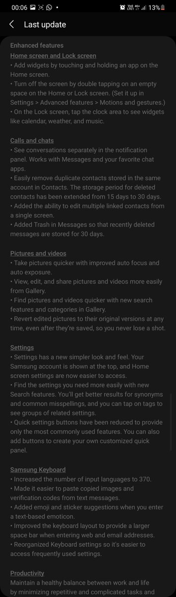 There are some other new features too, but I guess it's not too important since I only give you a glance at things that couldn't be seen unless you see them for yourselves. You can see those new features below.Oh, and the face unlock also becomes faster and more accurate!