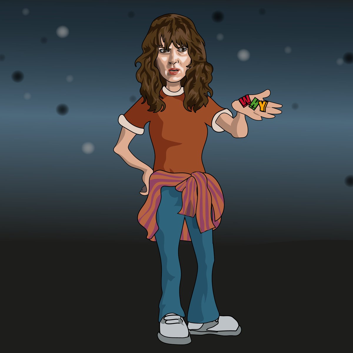 ianvincible's tweet photo. Day 13 - Unlucky for some, Joyce included! WHY AREN'T HER MAGNETS WORKING!?!?
#StrangerThings #JoyceByers #StrangerChristmas #advent #illustration https://t.co/dpoZ2NgvZW