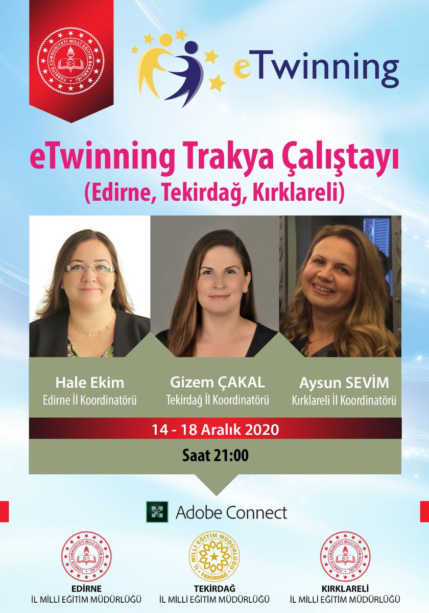 14-18 Aralık tarihleri arasında Edirne-Tekirdağ-Kırklareli İl Milli Eğitim Müdürlükleri koordinesinde gerçekleştirilecek eTwinning Trakya Çalıştayı Başlıyor.
👇
kirklareli.meb.gov.tr/www/etwinning-…

<a href="/tcmeb/">Millî Eğitim Bakanlığı</a> <a href="/ziyaselcuk/">Ziya Selçuk</a> <a href="/valikirklareli/">T.C. Kırklareli Valiliği</a> <a href="/Huseyn_Kalkan/">Hüseyin Kalkan</a> <a href="/tretwinning/">eTwinning Türkiye</a> <a href="/39etwinning/">etwinningkırklareli</a>