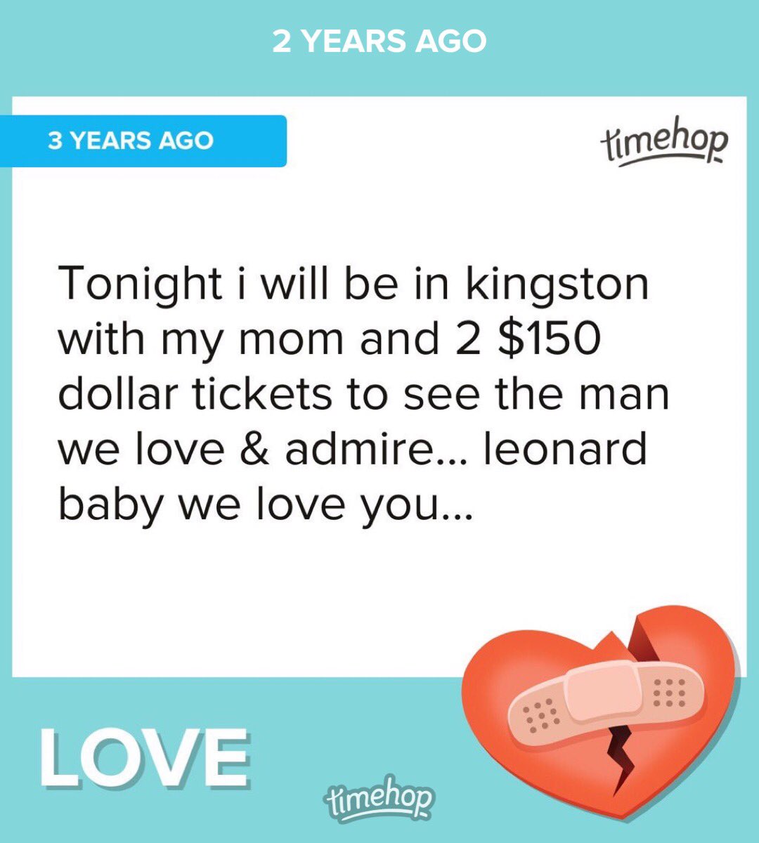 TrinaCAWood's tweet photo. OTD in #Kingston I took my mom we scalped tickets 😂#everybodyknow @realhughdillon you would absolutely do this song an honor ✌️🕊🕯🎤💯 Leonard Cohen and Band performing Everybody Knows in Kingston, ON, Canad... https://t.co/79SyqXZw05 via @YouTube https://t.co/DT7XgsvoTS
