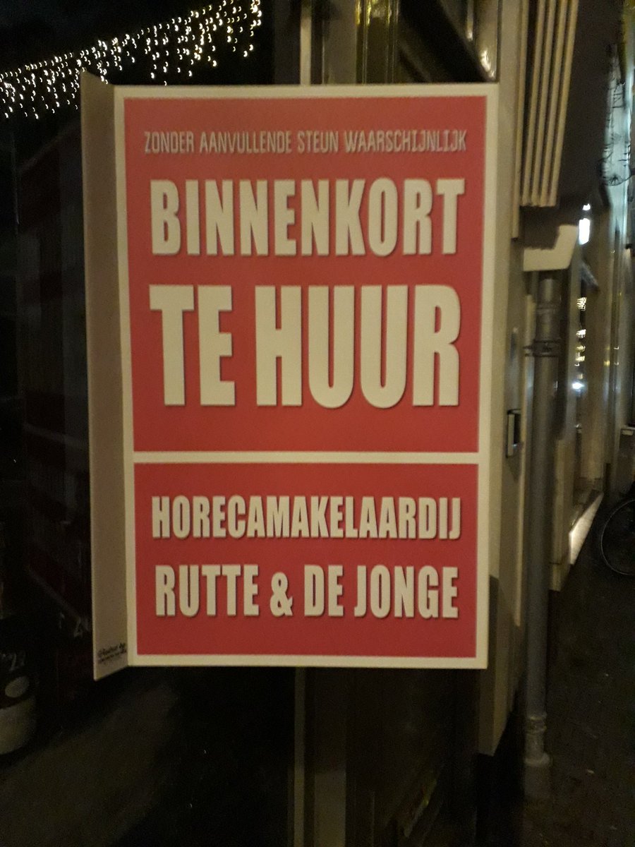 bernardreimer's tweet photo. Stil protest van de horeca. https://t.co/yrEZbKYzuL