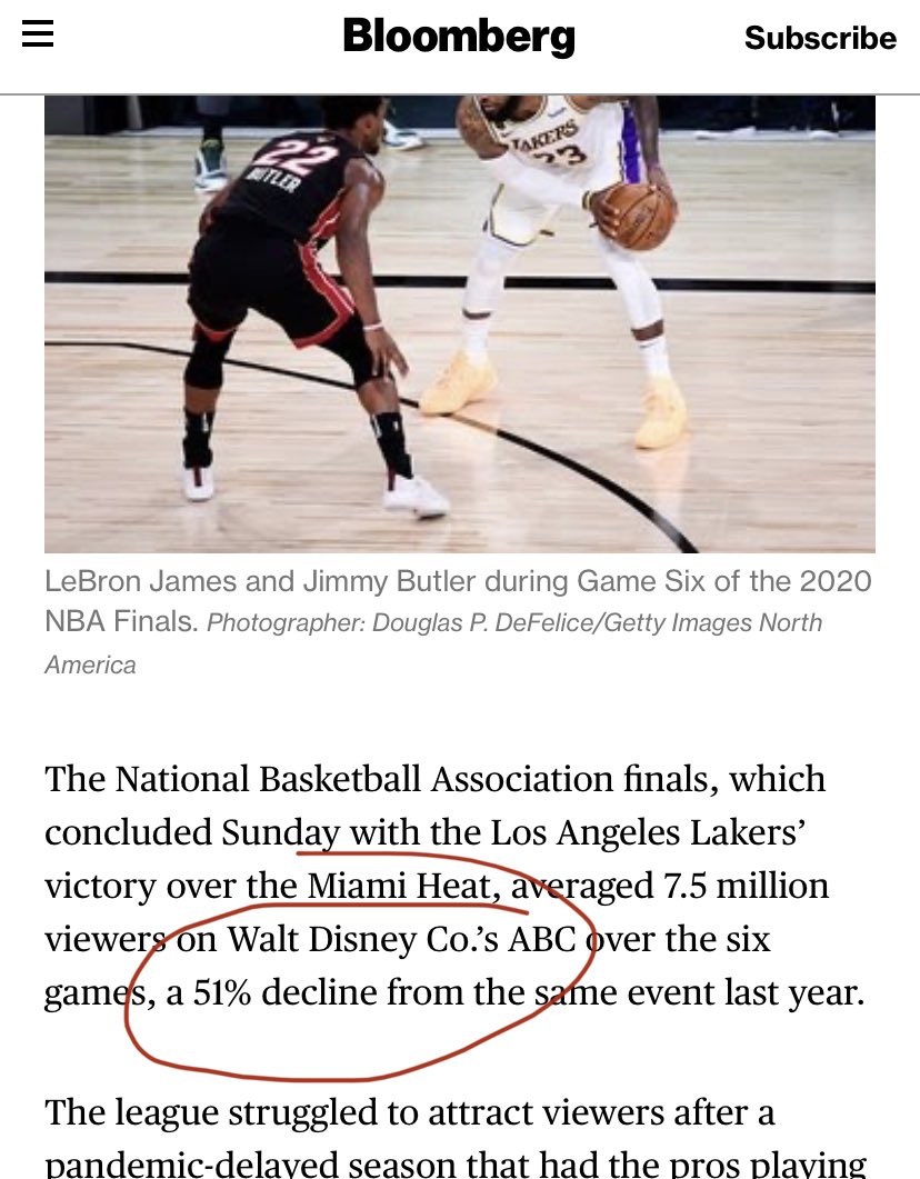 Anyway, WNBA finals were up 15% this season, while the NBA finals were down 50% this season ... maybe the men should have worn speedos