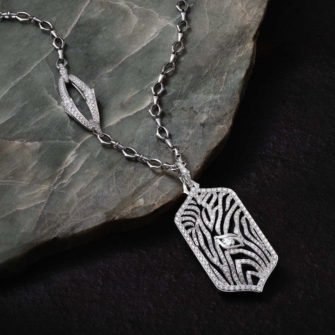 #ReSetCollective zebra-inspired diamond pendant by <a href="/SARAWEINSTOCK/">Sara Weinstock</a> is now open for bidding. Inspired by Botswana’s national animal, it will be auctioned by <a href="/sothebysjewels/">Sotheby’s Jewels</a> until 17 Dec with 100% of proceeds going to <a href="/NAACP_LDF/">Legal Defense Fund</a> &amp; <a href="/SSIIntl/">Stepping Stones Intl</a>. Click here to buy bit.ly/345gA9E