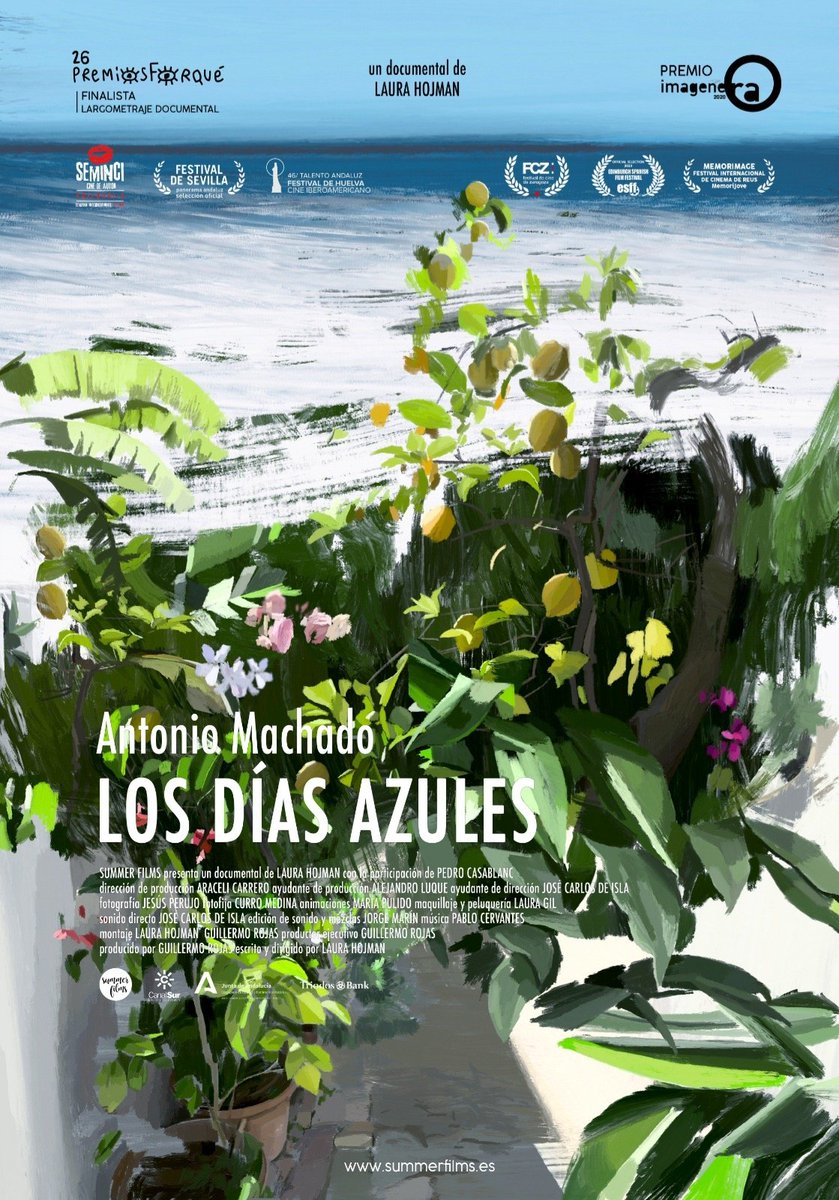 laurahojman's tweet photo. Amigos, que esta noche tengo doblete en la tele. A las 21:30 la versión 60 min. de "Los días azules" en @Impres_TVE y a la 1:30 "Tierras solares" en @canalsur (versión tele también). Doble sesión de azul ☀️💙 https://t.co/8siGUzk62i