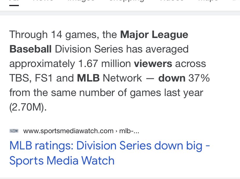 While we’re at it, MLB has seen a big drop in viewership as well Maybe they should wear tighter pants and jerseys