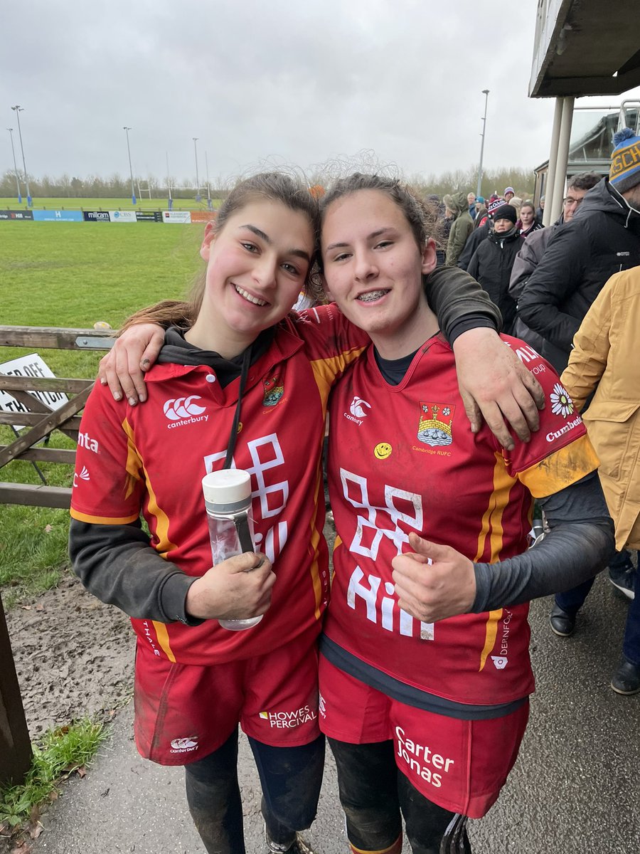 Proud father moment.  My daughter Katie making her debut for one of my old clubs, Cambridge, with her oldest friend from primary school.  #camrufc_rubies