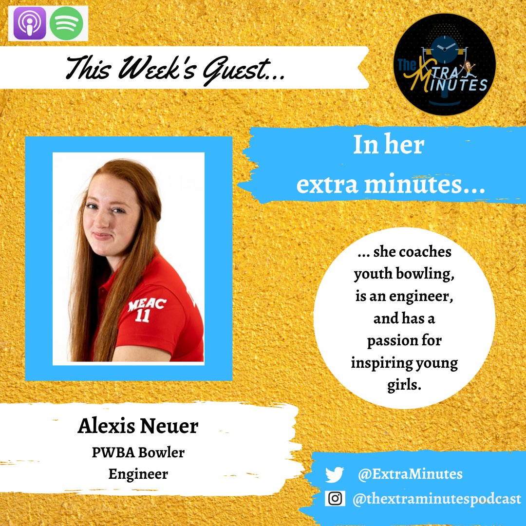 ExtraMinutes's tweet photo. Tomorrow's guest literally does it all...
.
She will be a rookie professional bowler in 2021, she is a full-time engineer, she is a youth bowling coach, and was nominated for the 2020 NCAA Woman of the Year Award. https://t.co/HZqNUzn3Mx