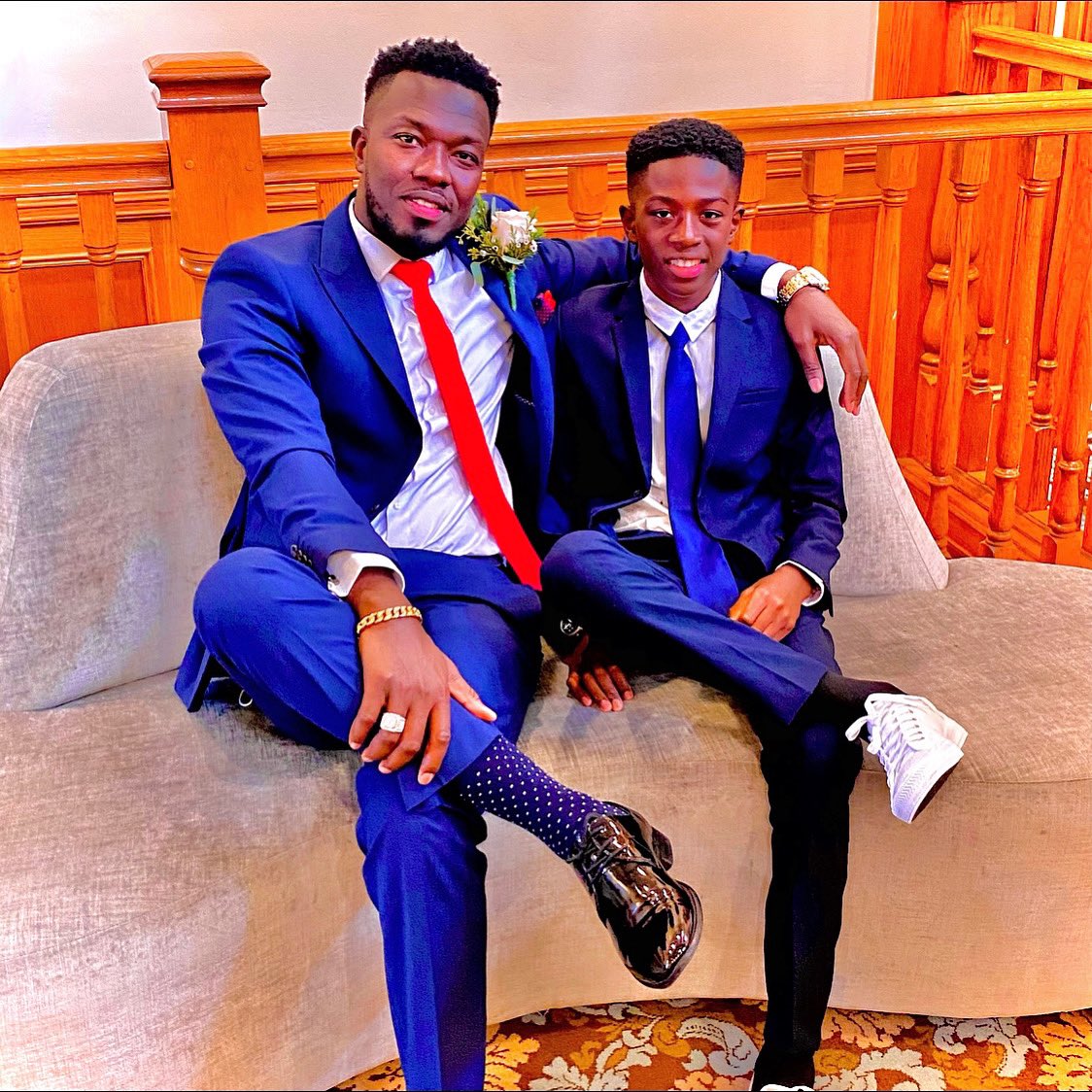 ReggieNBollie's tweet photo. Meet my first born son Ikhon, he’s an icon by all standards, from his books, talent as a footballer and his manners as a young boy. He makes me so proud as a father and his friend❤️🤍💙. #photocopy #likefatherlikeson #familyting #vip https://t.co/UNswIEn3cM