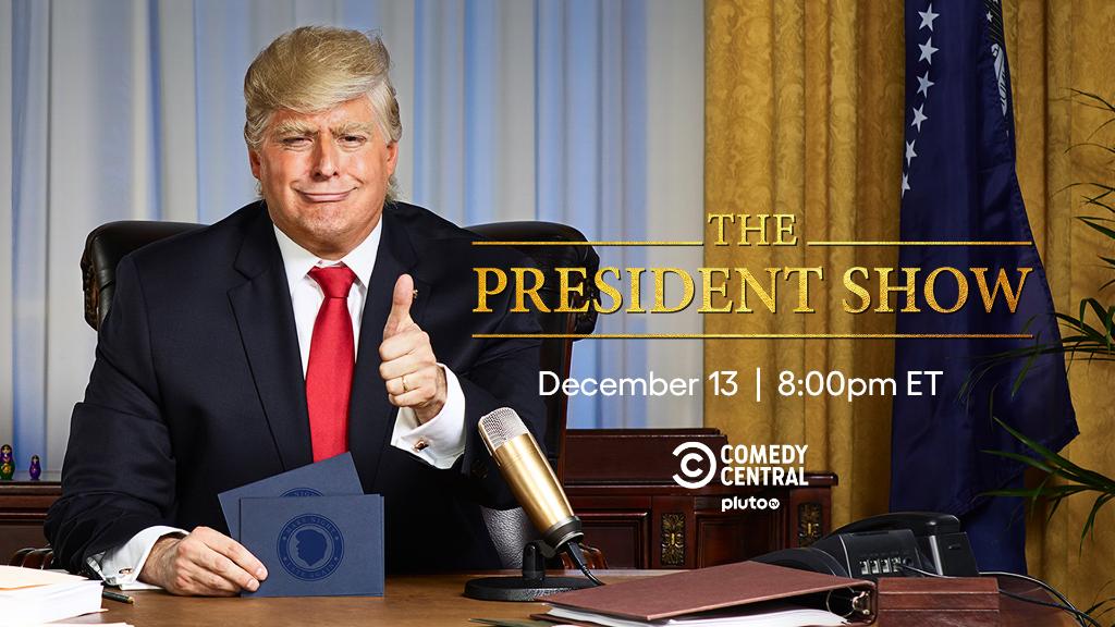 Let’s roll! The President Show will be on all day today on Comedy Central Pluto TV. Then tune in for more all week long at 1pm ET. (CH 465) on.cc.com/2W6GSUy