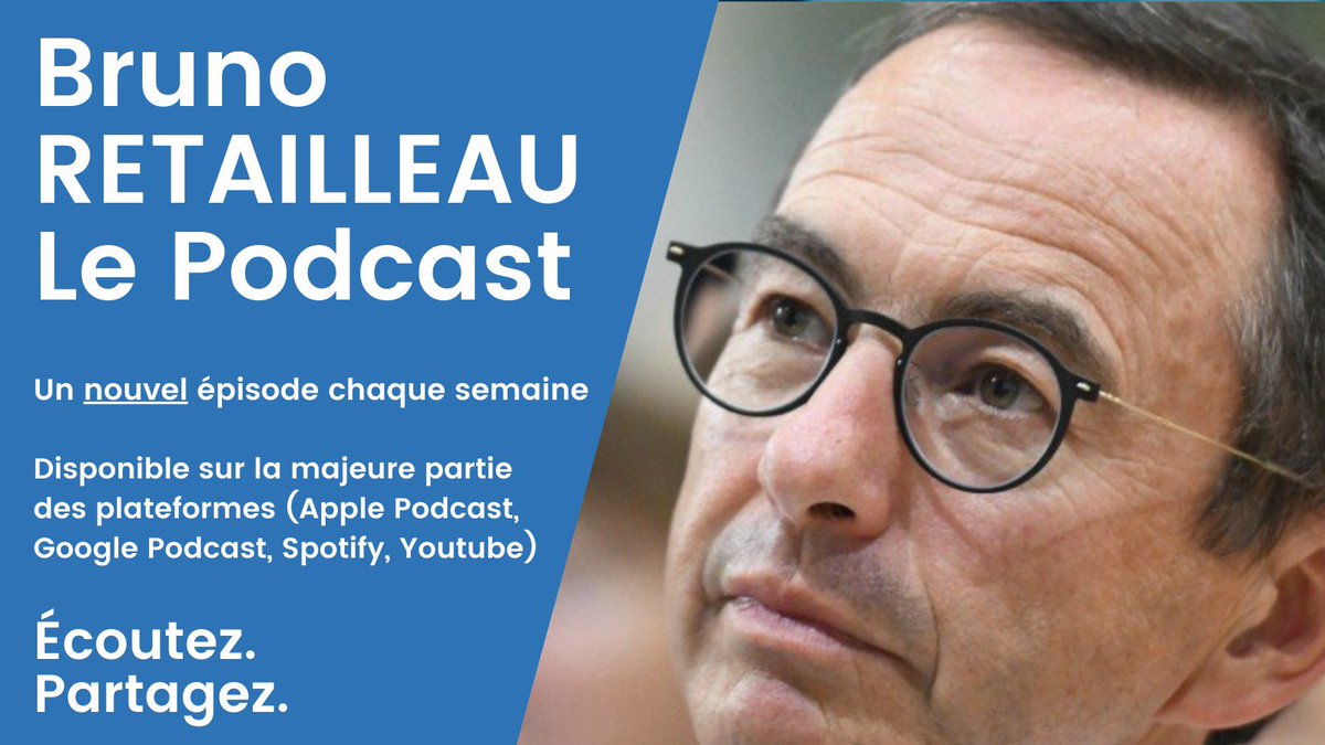 ForceRep_86's tweet image. Chaque semaine retrouvez @BrunoRetailleau en podcast sur les principales plate-formes. 🎧 #AvecRetailleau