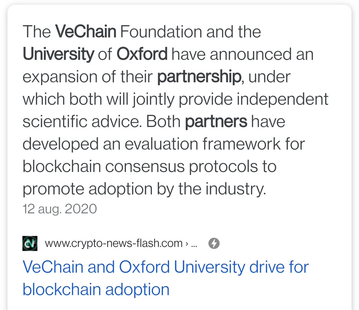 Could this mean something for a possible vaccine tracebility on  #VeChain?  $VET  #VeFam