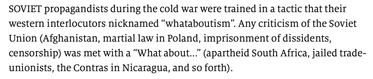 "Whataboutism" is a propaganda tactic developed by the Soviet Union. It was given that name by our CIA. It is the go-to now for the GOP.Today: Comrade  @SenAlexander - when confronted by questions about a president screaming fraud with no proof - "What about Stacey Abrams."