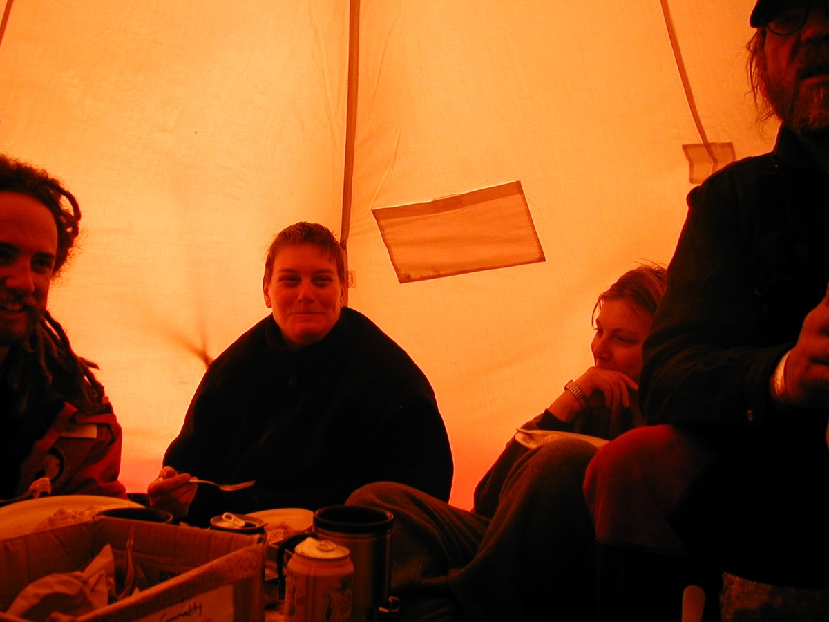 12-12-2000  #ANSMET team had a potluck meal in the "party tent" - an extra Scott tent we set up for social gatherings. Seen in these photos are me (looking a bit younger and more hirsute than today) Jeff Byrnes, Dr. Melissa Strait, Dr. Sara Russell  @sarameteorite, & John Schutt