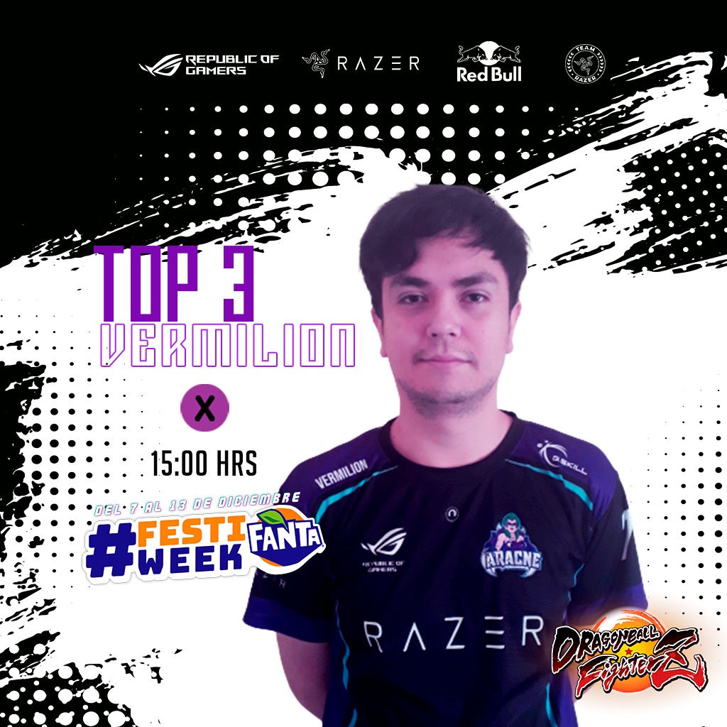 AracneGG's tweet photo. Hoy 16 hrs (no 15 como dice la imagen🤣) nuestro campeón #NGU2020🥇🏆 @VermiCL juega el top 3 de #Festiweek by@festigame.
Levantemos njestros brazos y enviemos nuestro ki al gran Vermillion 💜🖤
#GoAracne https://t.co/1JDynJjAlO