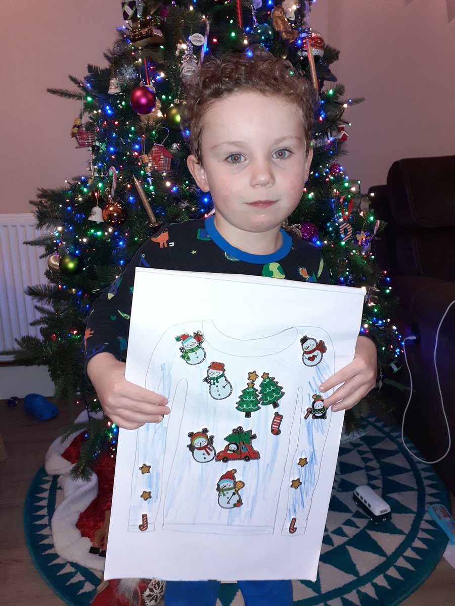 MariePe45248953's tweet photo. @BryncethinPS1 Dean and his Gran had a wonderful time creating this christmas jumper over the weekend. https://t.co/bGl9rQRkS6