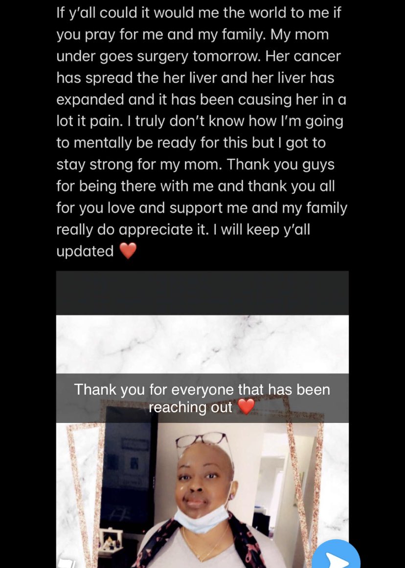 keylareece's tweet photo. Next week hopefully I can get the second procedure to help with the pain 🙏🏾 #pain #livermetssucks #brainmetssucks #allmetssuck https://t.co/svTjYvDjL9
