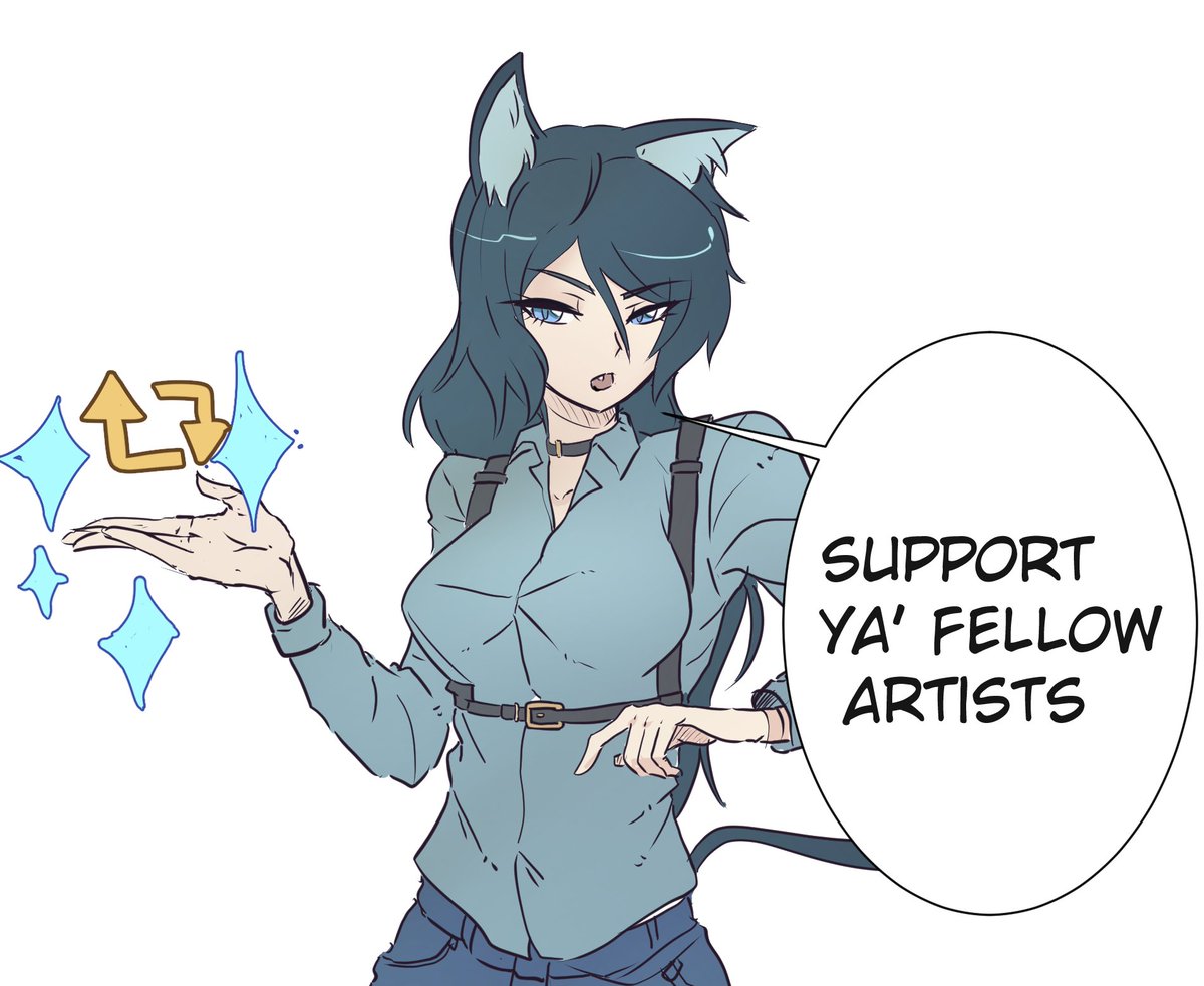 Attention Duelists; i hit my yearly goal of 500 already so i wanna give everyone a helpin' hand! for this #artshare give each and everyone a follow!
Rules:
🖤keep it PG-14
🖤Like &amp; RT
🖤like what ya see? give em a follow
🖤mingle &amp; comment
🖤support each other!