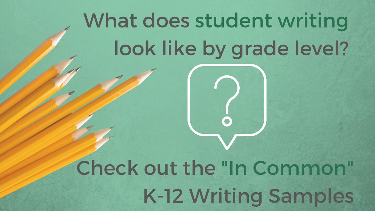 learnwithSAP's tweet photo. Check out these free annotated student writing samples to get a sense of how writing can progress across grade levels: https://t.co/6g9yYILlJ9 #elachat #writing https://t.co/Q4MOymi3W6