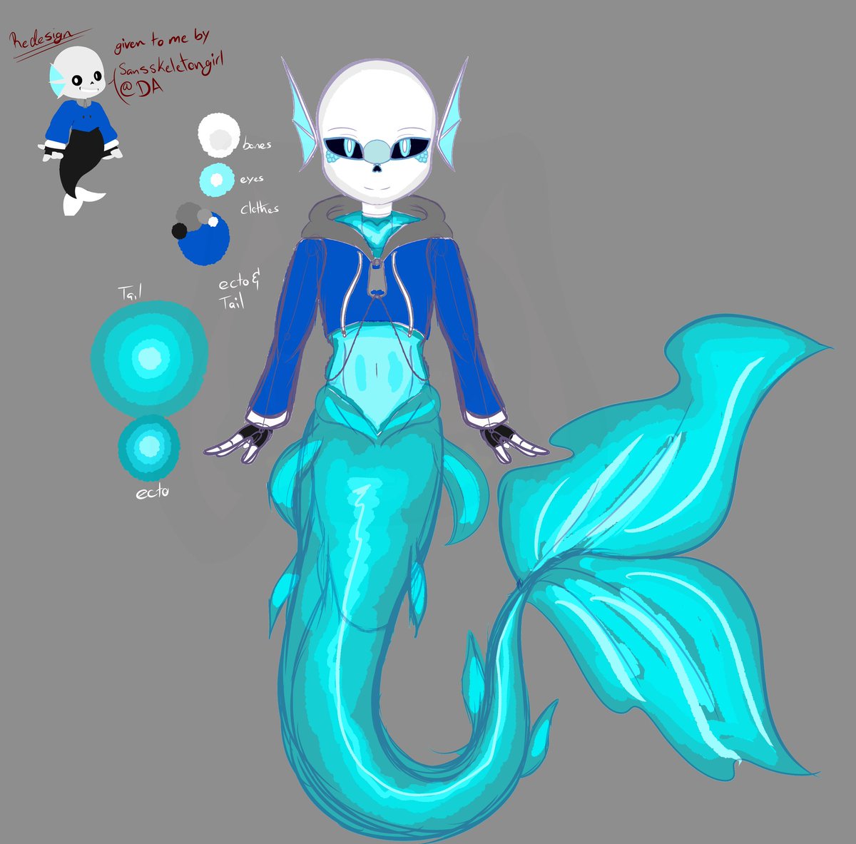 I was given this guy on DA and I made small.
#sans #mermaidsans #redesign