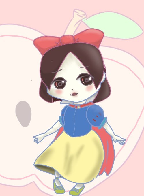 白雪姫 手書きイラスト 新品 白雪姫 手書きイラスト 新品