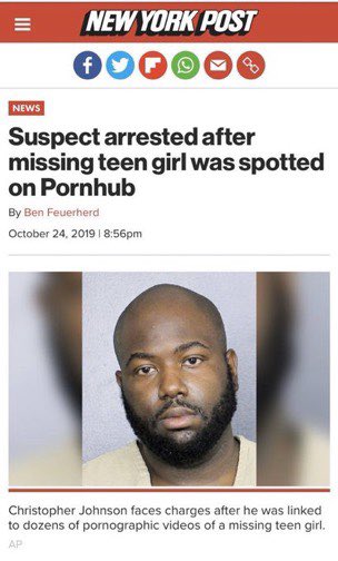 Here is the proof Pornhub admitted to verifying into their “model” program a 15 yr old girl raped and abused in 58 videos on the site. Pornhub quickly deleted the admissions but they were cached.  #Traffickinghub