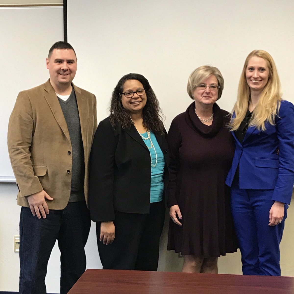 AB_Mock's tweet photo. Ladies, use your earned title with pride. This was taken in the moments after I defended my dissertation and was then awarded my doctorate by my committee.  #wearedoctors @WomenEd_US @DrBiden @PointParkU https://t.co/7NaUjQxigf