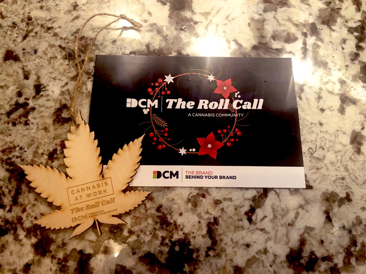 Thanks <a href="/cannabisatwork/">Cannabis At Work</a> #therollcall &amp; DCM for the fun little 🎁 #CannabisCommunity
