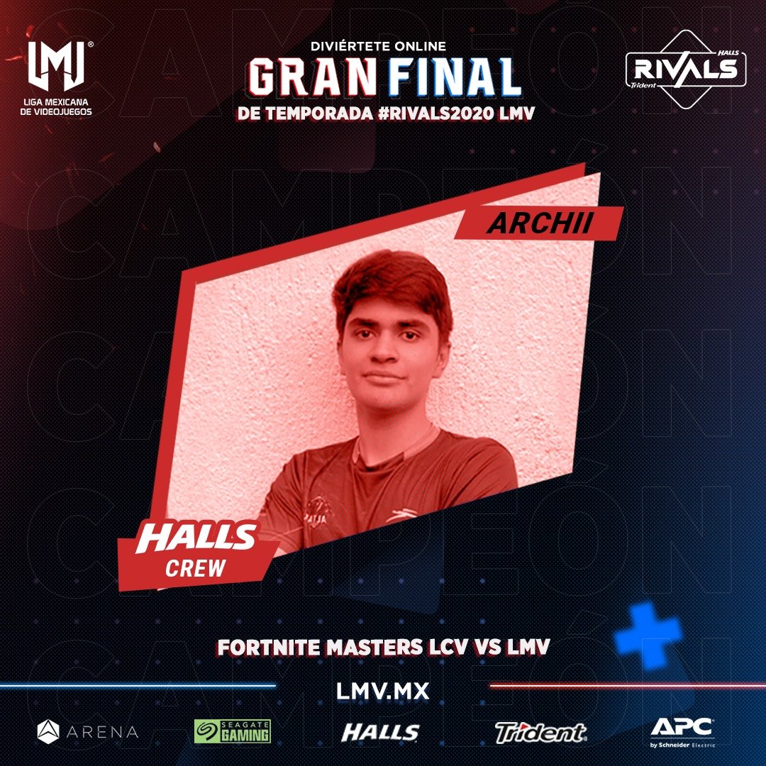 AltarEsportsMx's tweet photo. Por si te lo perdiste: AES Archer @Archii07 se coronó con la LMV como el Fortnite Master de Latinoamérica -#RivalsMaster.
¡Muchas felicidades! #Rivals2020 Halls México https://t.co/cLNIP3efe5