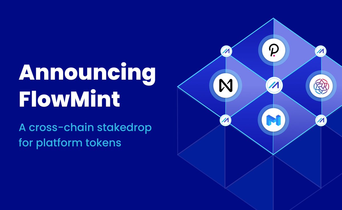 ICODrops's tweet photo. On December 15, @MarlinProtocol launches FlowMint, a stakedrop for $ATOM, $DOT, $IRIS, $MATIC, $NEAR & others.
20% of the genesis supply of Marlin token $MPOND will be distributed to different blockchain communities over the next 24 months via #FlowMint.
https://t.co/Y9kQGgSHAL https://t.co/owo2raCG1z