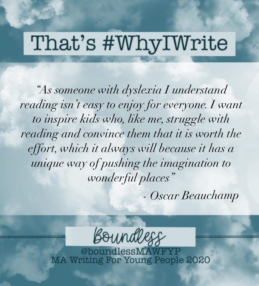 MAWFYPAnthology's tweet photo. Last up tonight is Oscar Beauchamp! #AuthorIntroductions
Find him on Twitter: @beachamp_s
We can’t wait to give you an instalment of Oscar’s middle grade novel. But first, why is it that he writes? #WhyIWrite https://t.co/Zr4R1XoPZN