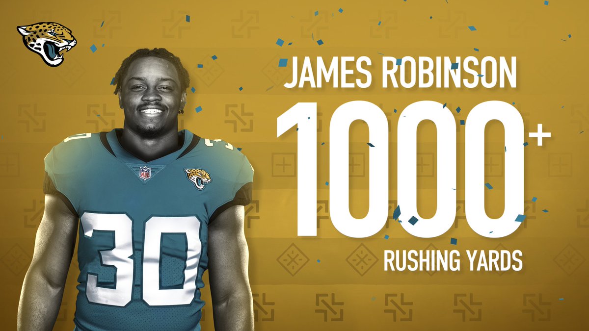 Jaguars's tweet image. Now we can post the graphic!

RT to congratulate @Robinson_jamess on 1,000+ yard rushing season!
#ProBowlVote