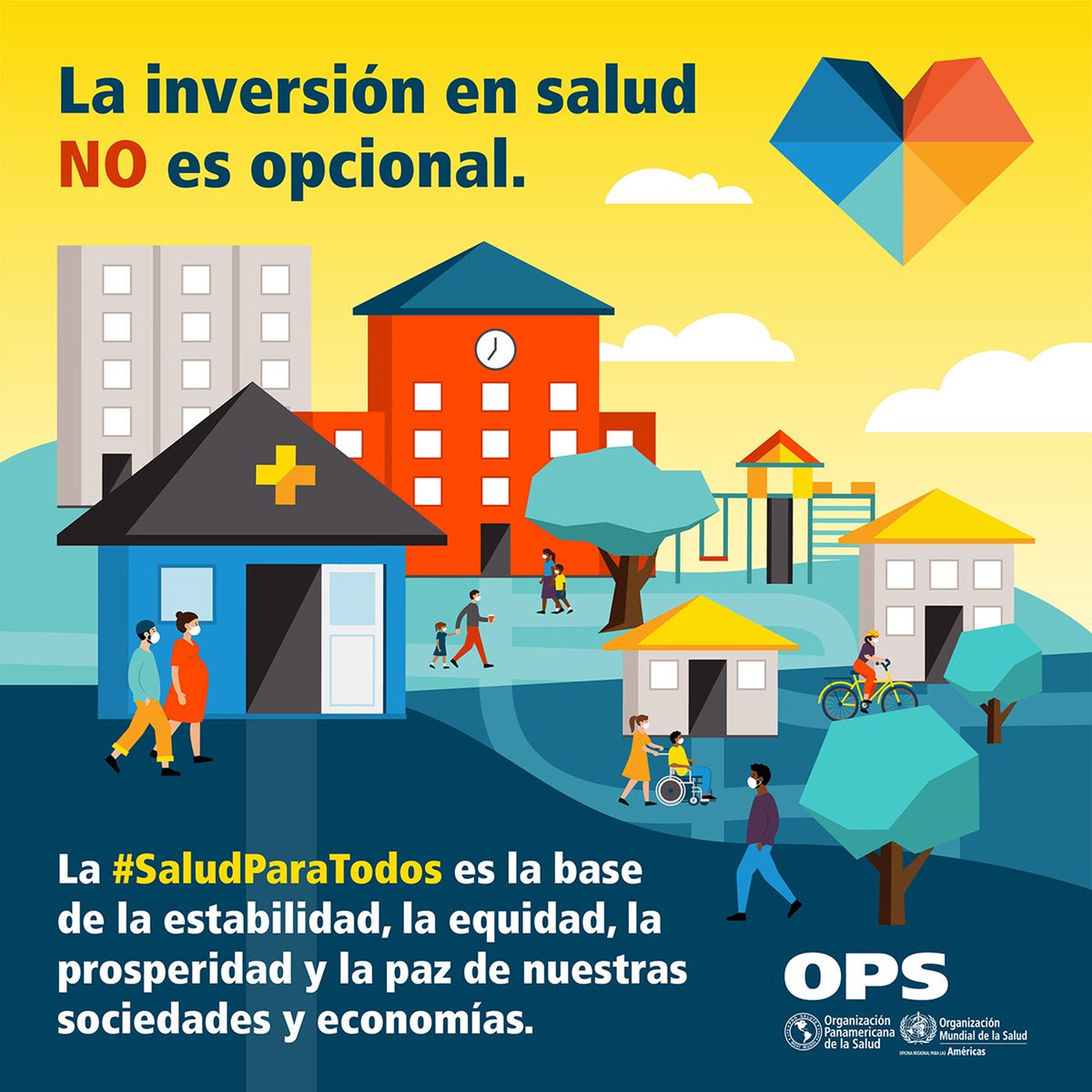 #COVID19 ha sido un doloroso recordatorio de que invertir en salud NO es opcional. 

La #SaludParaTodos es la base de las sociedades y economías estables, equitativas, prósperas y pacíficas que protegen a todas las personas. #UHCDay

➕INFO bit.ly/3grauFq