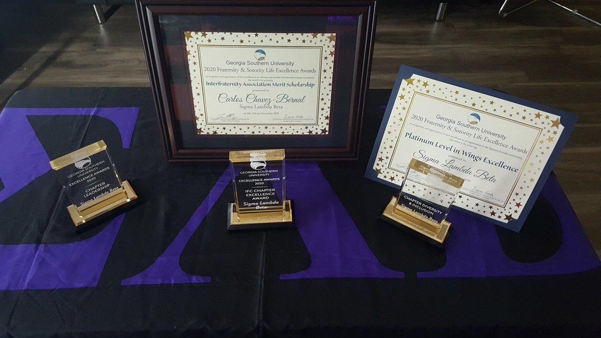 This year, the Rho Delta Chapter was awarded: Platinum Level Wings, the Chapter Leadership award, IFC Chapter Excellence and Chapter Diversity and Inclusion! Brother Carlos “V.E.N.O.M” Chavez was also awarded the Interfraternity Association Merit Scholarship Award! Congrats!