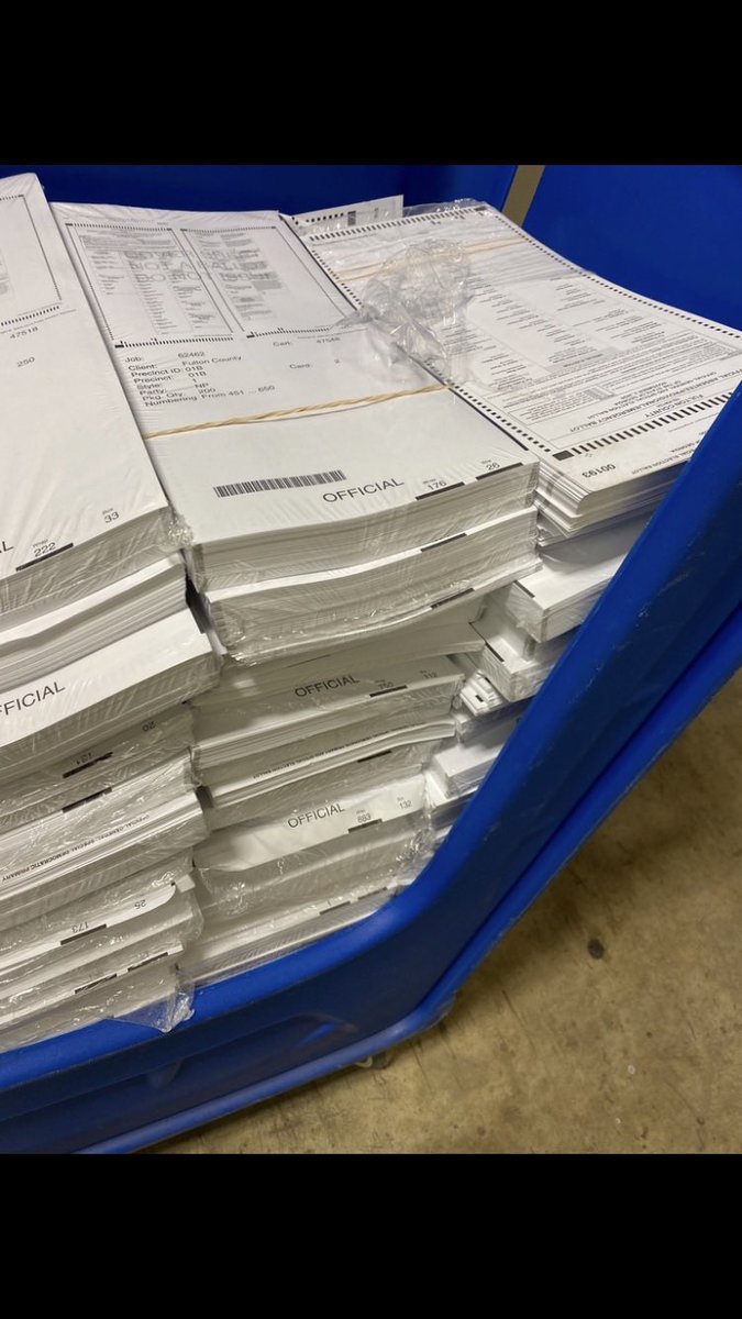 LLinWood's tweet image. Hey @FBI @GBI_GA @BrianKempGA @GeoffDuncanGA &amp;amp; @GaSecofState, why are there boxes of GA mail ballots hidden in warehouse in Fulton County, many shipped from Arizona?

GA election was a fraud. Do your damn jobs.