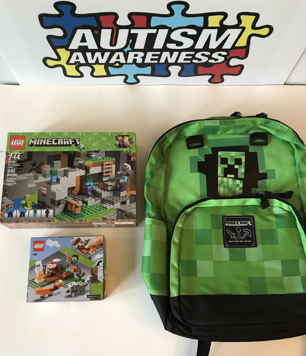 NASCARSammy's tweet photo. 🎅🏻Merry Christmas🎅🏻

I have enjoyed playing @Minecraft for years. 
So, I’m giving away a 
back pack, and 2 lego sets for the true #Minecraft fan. 

To enter, 
Follow me, 
Retweet,
Tag some friends
Comment #AutismAwareness 

Winner announced Christmas Day.🎄 https://t.co/kHCGDFDtOF