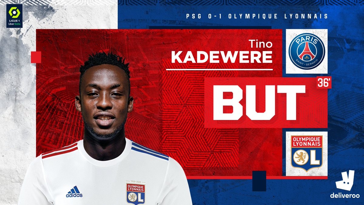 OL's tweet photo. GOOOOOOAAAAALLLLLLL ! 
Karl Toko Ekambi récupère le ballon et lance dans la profondeur Tino Kadewere qui gagne son duel ! 💥

ALLEZ ! 

0-1 #PSGOL https://t.co/4KdXU74CBp