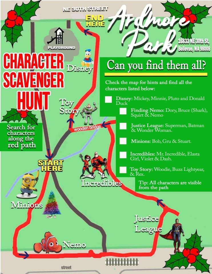 Janet Taing Need Some Holiday Cheer Check The Cheer Map On Nextdoor App Snoqualmie Ridge Has A Map A Scavenger Hunt Ornaments Scavenger Ardmore Park Bellevue Menashe Home