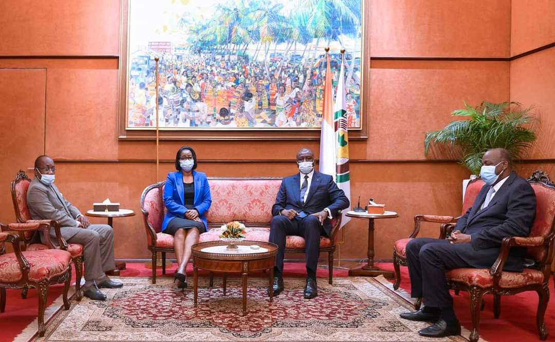 Le PM <a href="/OssoukaRaponda/">Rose Christiane Ossouka Raponda</a> représentera ce lundi 14/12/2020 le Chef de l'État 🇬🇦 <a href="/PresidentABO/">Ali Bongo Ondimba</a> à la cérémonie de prestation de serment du Président de la République de Côte d’Ivoire 🇨🇮 <a href="/AOuattara_PRCI/">Alassane Ouattara</a>. 
<a href="/PresidenceGA/">Présidence de la République Gabonaise</a> <a href="/Comgouv_GA/">Comgouv</a> <a href="/JessyeElla/">Jessye Ella Ekogha</a> <a href="/NoureddinBV/">Noureddin Bongo Valentin</a> <a href="/DiplomatieGabon/">Ministère des Affaires Étrangères</a> <a href="/pmoubelet/">pmoubelet</a>