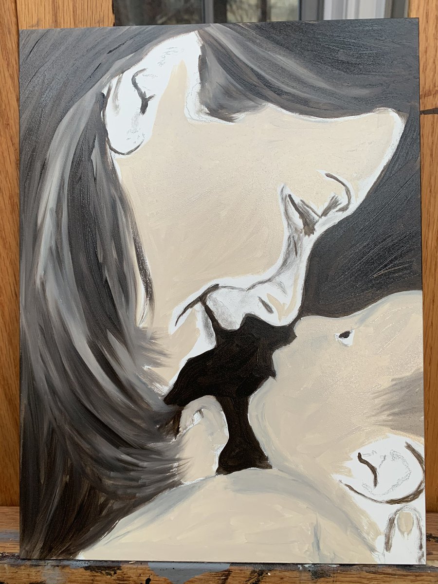 I have a lot of the dark darks and a lot of the light lights done, not let’s put in some of the grey midtones ...