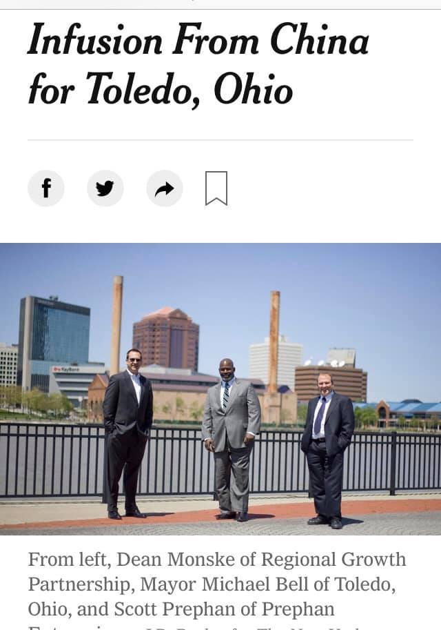 Mayor Bell sold Toledo’s downtown and port to China for a peanuts - 2.15 million dollars in 2014.Port is on the Maumee River. It goes out to Lake Erie which is bordered by Canada - just southwest of where China Troops were recently seen training. @realDonaldTrump
