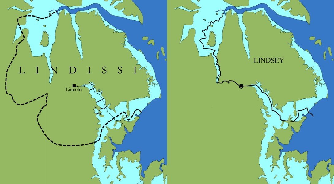 Part of the issue may be that the modern district of Lindsey is significantly smaller in extent than the seventh-century kingdom of Lindissi/Lindsey whose name it preserves...