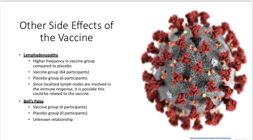 Other rare side effects of the  #Pfizer  #vaccine