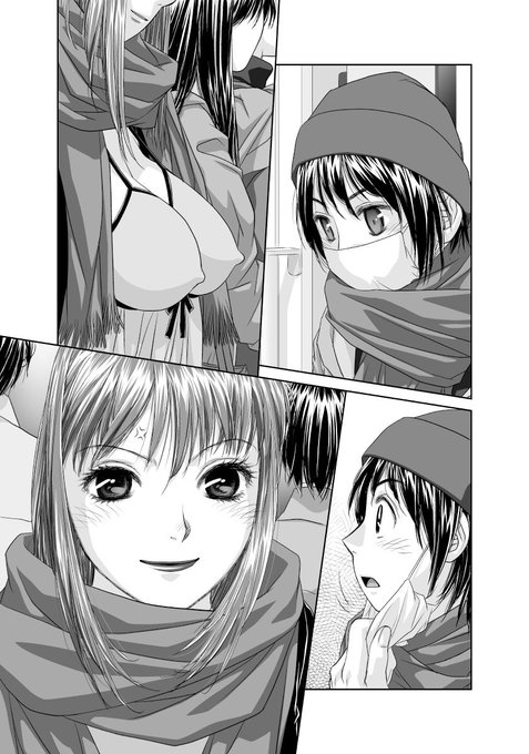 「あね/My sister」〜「あね/My sister+」より台詞フキダシ擬音無し絵
🔞漫画なんだけど、なるべく大人し目のを集めて悪あがき修正しています(^^;;
その,7

電車混んでますね 