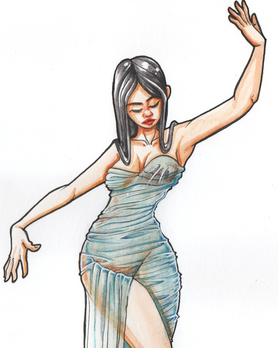 Valeithel's tweet photo. Et pour ce soir, je vous présente Dodola, déesse de la pluie slave.

Enjoy !

#dodola #slavian #goddess #mythology #rain #calendrierdelavent #christmas #traditional_art #watercolor https://t.co/3S3I2QUJpO