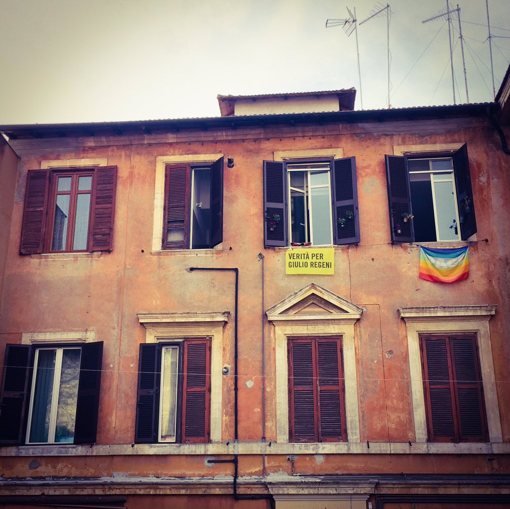 Scorta mediatica per Giulio. Ogni giorno. A Torpignattara. <a href="/GiulioSiamoNoi/">Giulio siamo noi</a> #GiulioRegeni #veritàpergiulioregeni #freePatrickZaki #scortamediatica