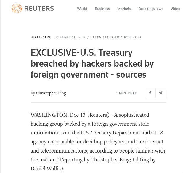 Edit: One of the domains was ustreasury[.us].  @Mehringer2001 and  @JonathanFC229 pointed out that today at ~18:00 GMT this happened ....  https://archive.is/JfJhj 