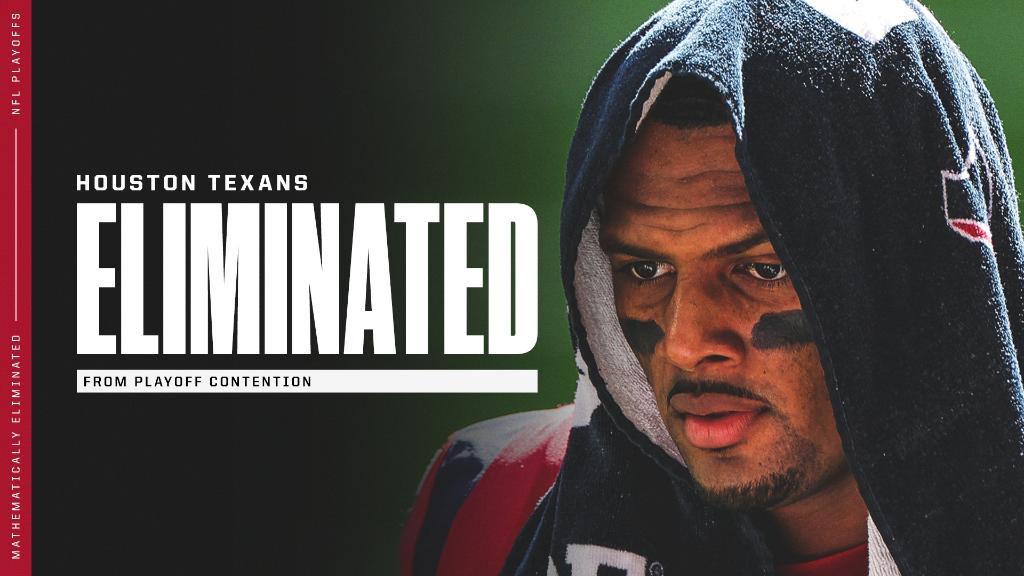 espn's tweet photo. The Texans have officially been eliminated from playoff contention. https://t.co/VwwWhYVYnq